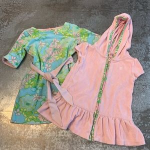 Bundle 2 Girls Lily Pulitzer Swim Cover Ups Size 2-3
